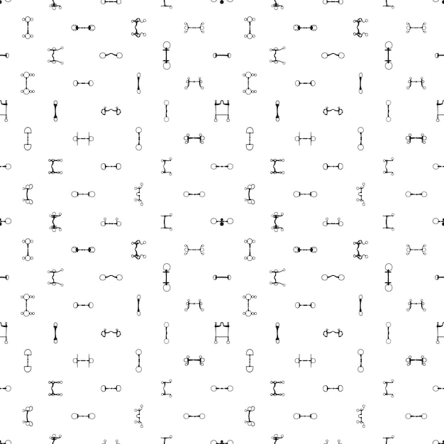 Vector equestrian equipment seamless vector pattern