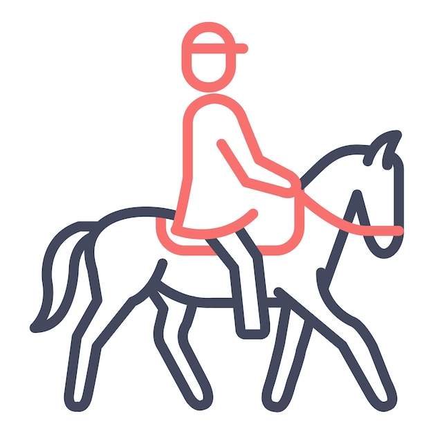 Vector equestrian vector illustration style