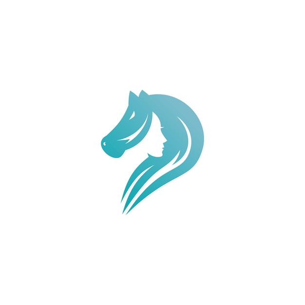 Vector equestrian women logo icon ideas