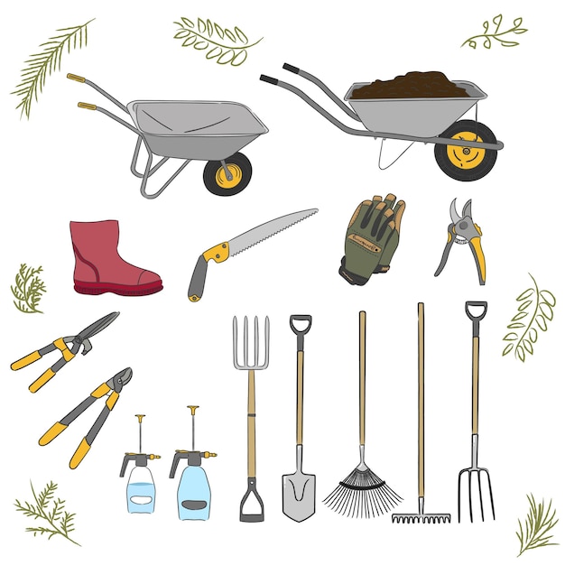 Vector equipments for gardening and farming