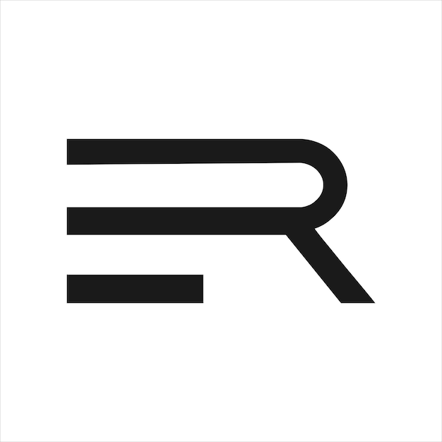 ER logo design elegant line art