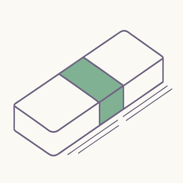 Eraser clipart cartoon stijl vector illustratie