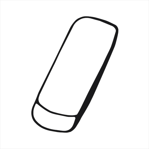 Eraser hand drawn linear icon