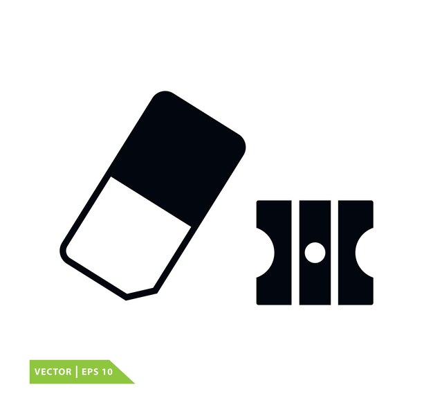 Eraser icon vector logo design template