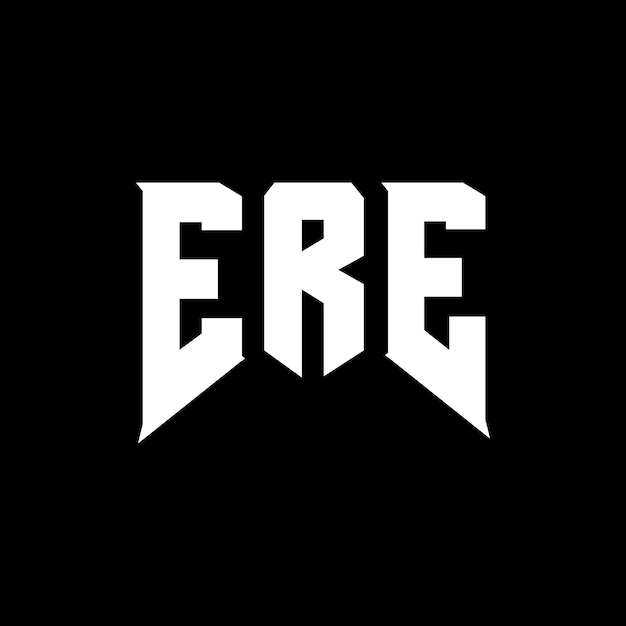 ERE letter logo ontwerp voor technologiebedrijf ERE logo ontwerp zwarte en witte kleurencombinatie ERE logo ERE vector ERE ontwerp ERE icoon ERE alfabet ERE typografie logo ontwerp