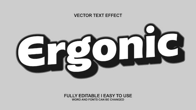 Ergonic Editable font text effect