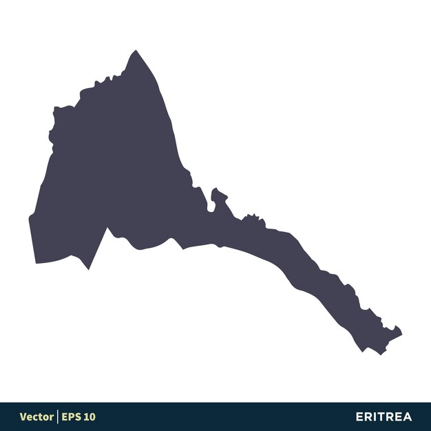 Eritrea Africa Countries Map Icon Vector Logo Template Illustration Design Vector EPS 10