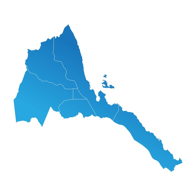 エリトリア地区 国土地図