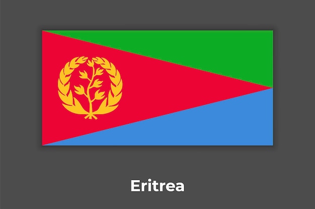 Vettore bandiera eritrea bandiera nazionale dell'eritrea