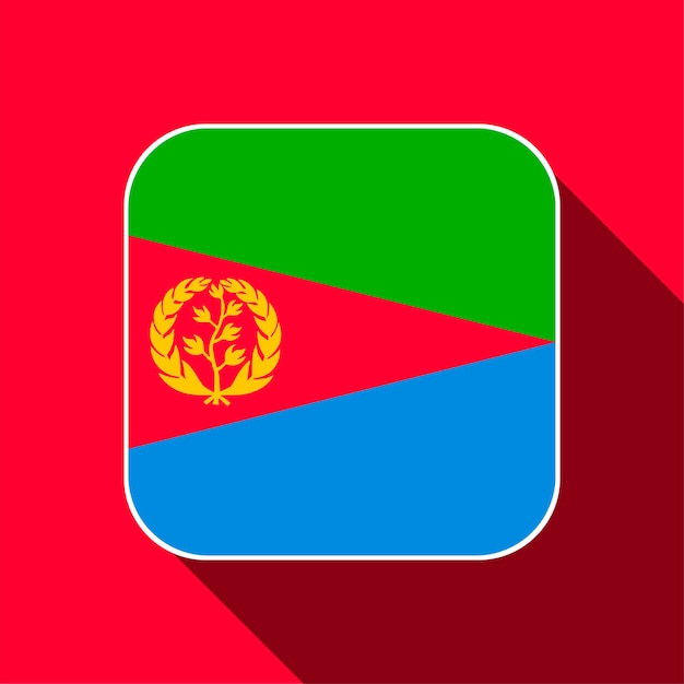 Eritrea flag official colors vector illustration