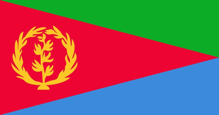 Vector eritrea flag in vector