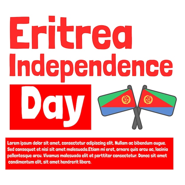 Vector eritrea independence day social media design