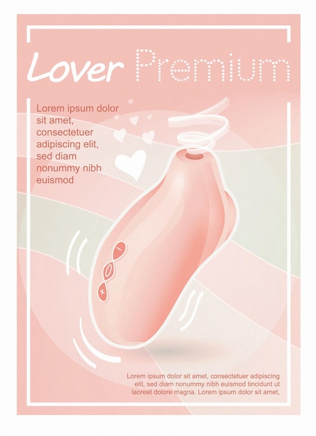 섹스 토이, 수갑 및 진동기가 있는 에로틱한 포스터