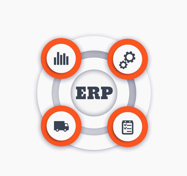 Векторная инфографика ERP