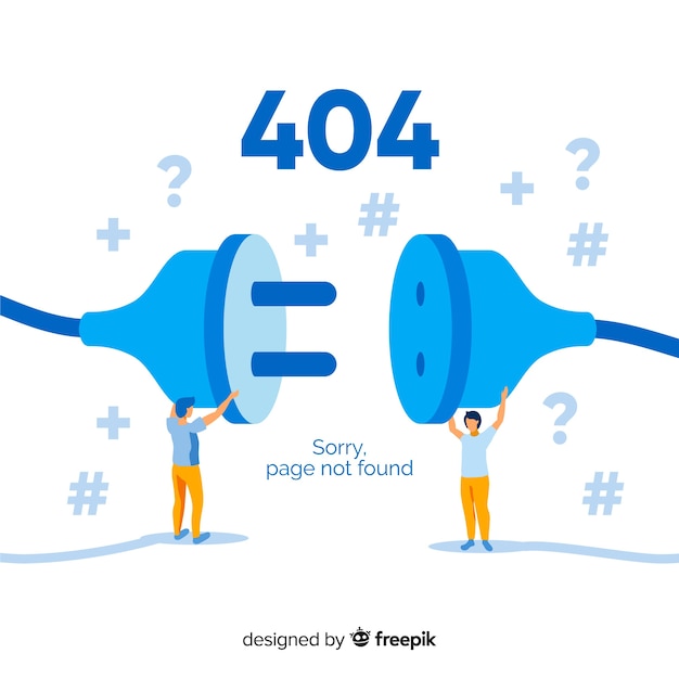 Error 404 concept for landing page