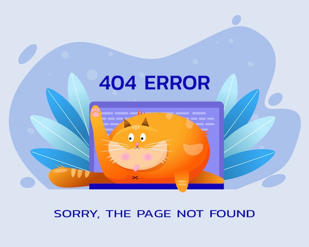 Error 404 concept for landing page