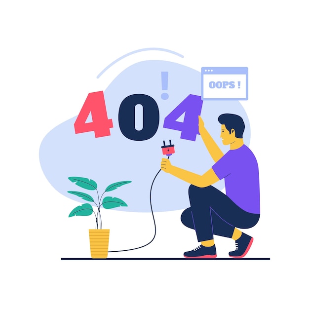 Vector error 404 illustration concept