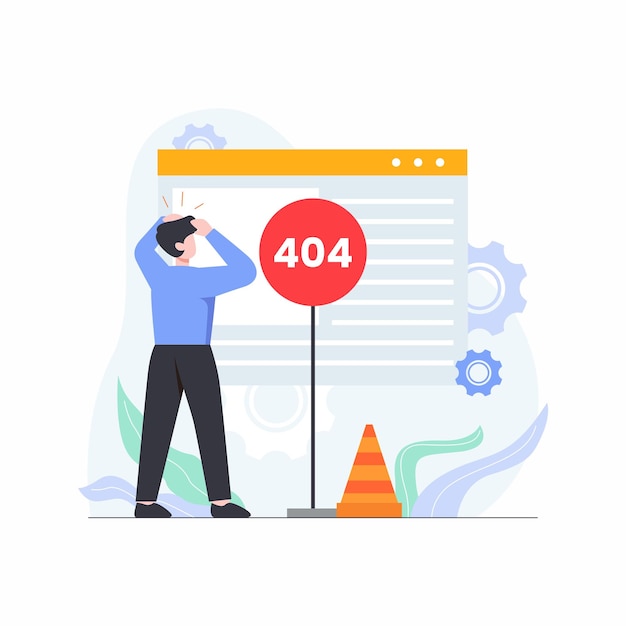 Vector error 404 illustration