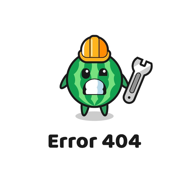 Error 404 met de schattige watermeloenmascotte