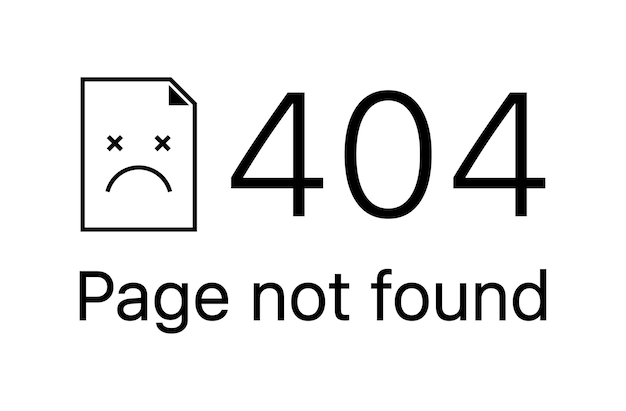 404 페이지가 발견되지 않았습니다 배너 선형 스타일 터 아이콘
