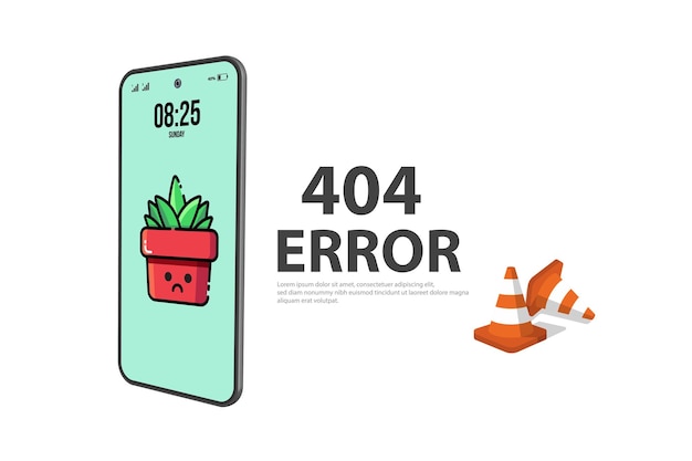 エラー404ページが見つかりませんメンテナンスウェブエラーコンセプトウェブサイトベクトル図