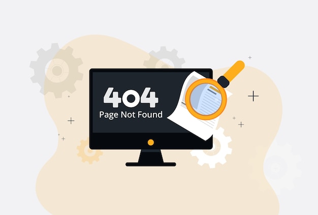 Error 404 page not found natural concept illustration for web missing landing page