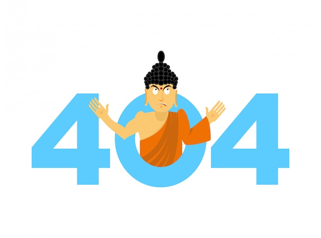 Error 404, Page not found for website with Buddha