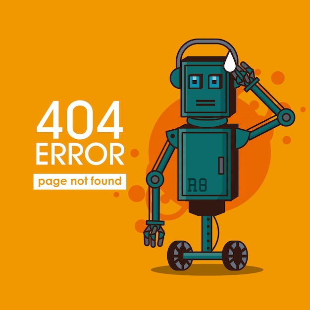 오류 404 로봇 스타일