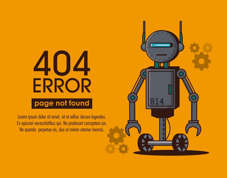 Vector error 404 robot style