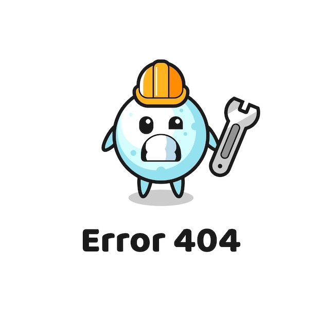 귀여운 눈덩이 마스코트 오류 404