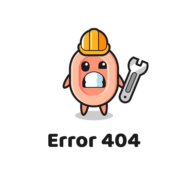 Error 404 with the cute soap mascot