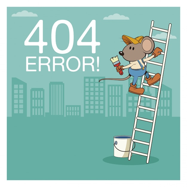 Errore 404 con cartoon mouses divertente