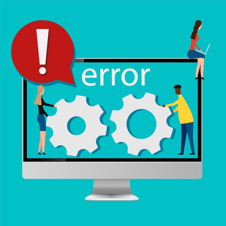 Vector error concept isolated on white background vector illustration