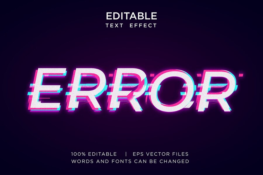 Error font. VHS fonts. Editing errors