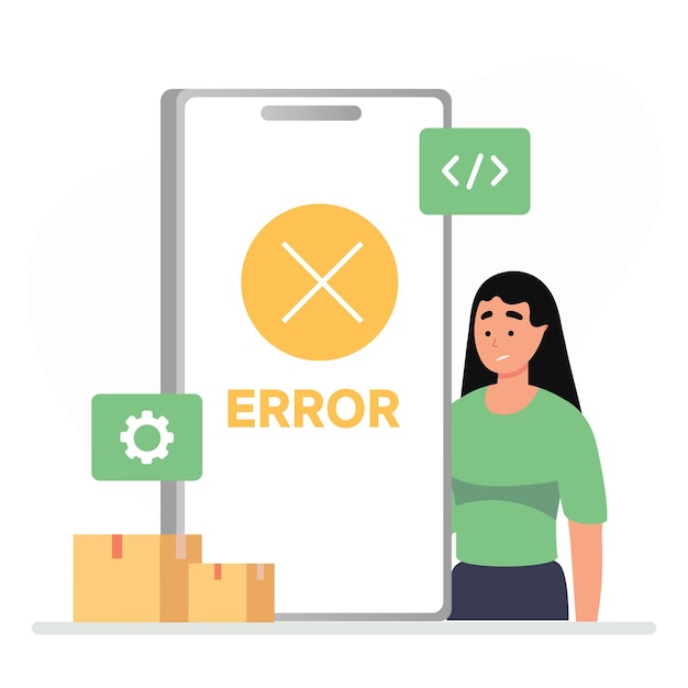 Vector error or failure illustration concepts