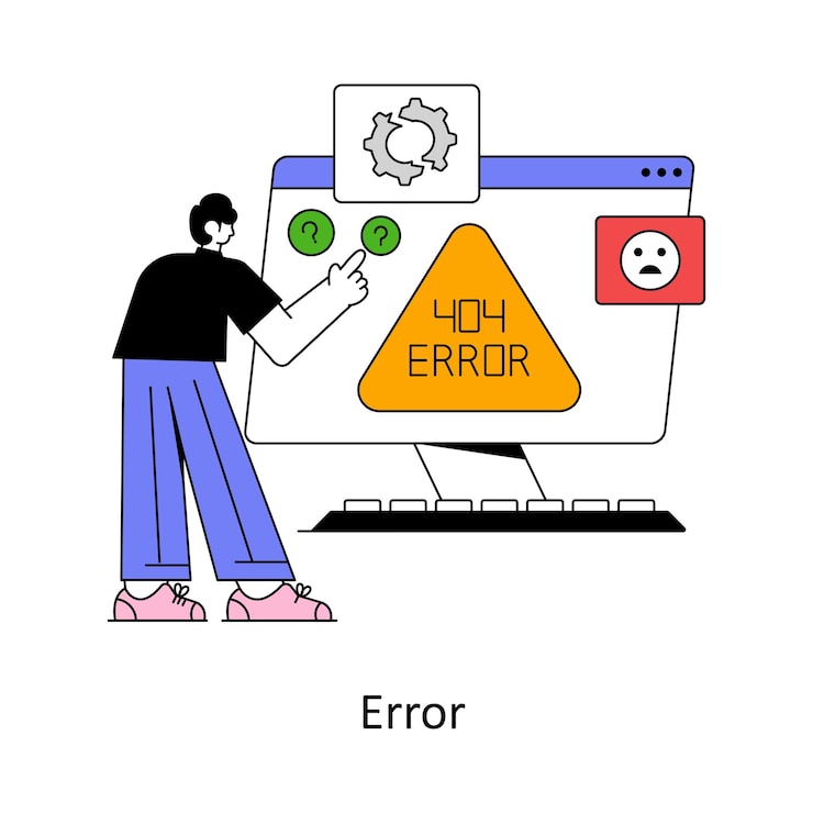 Vector error flat style design vector illustration stock illustration