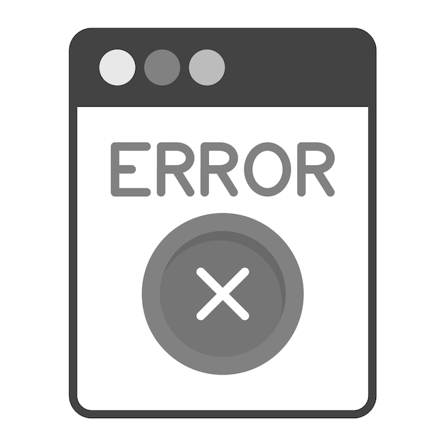 Vector error icon vector image can be used for no code