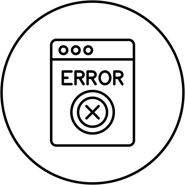 エラーアイコンのベクトル画像はNo Codeに使用できます