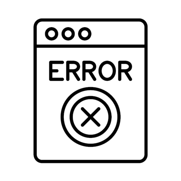 Vector error line illustration