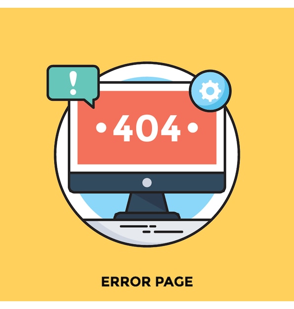 Vector error page flat vector icon