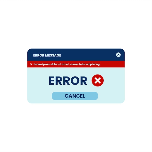 error popup