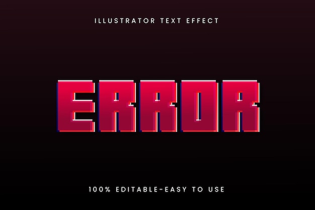 Error text effect