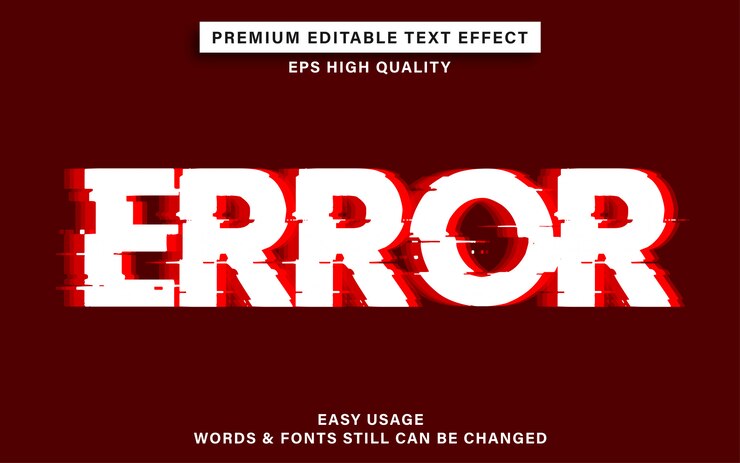 Error text effect