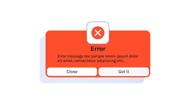 Premium Vector | Success and error message ui design