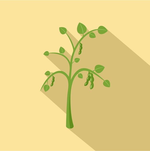 Erwtenplant pictogram Vlakke afbeelding van erwtenplant vectorpictogram voor webdesign