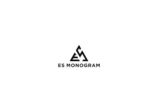 Es monogramma logo design illustrazione vettoriale