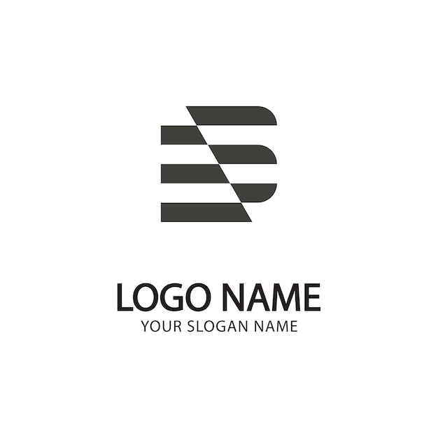 es unique monogram style vector logo design