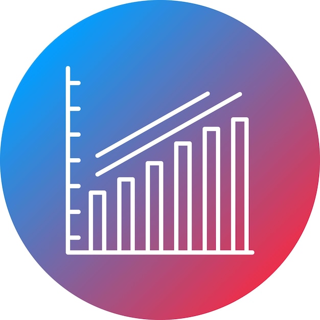 Escalating Bar Graph icon vector image Can be used for Infographics