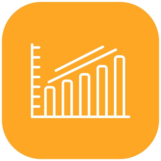 Escalating Bar Graph vector icon Can be used for Infographics iconset