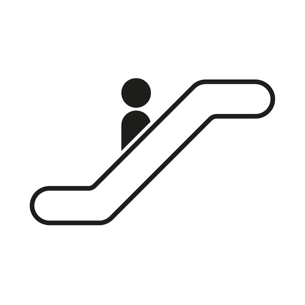 Vector escalator elevator icon vector illustration business concept escalator pictogram